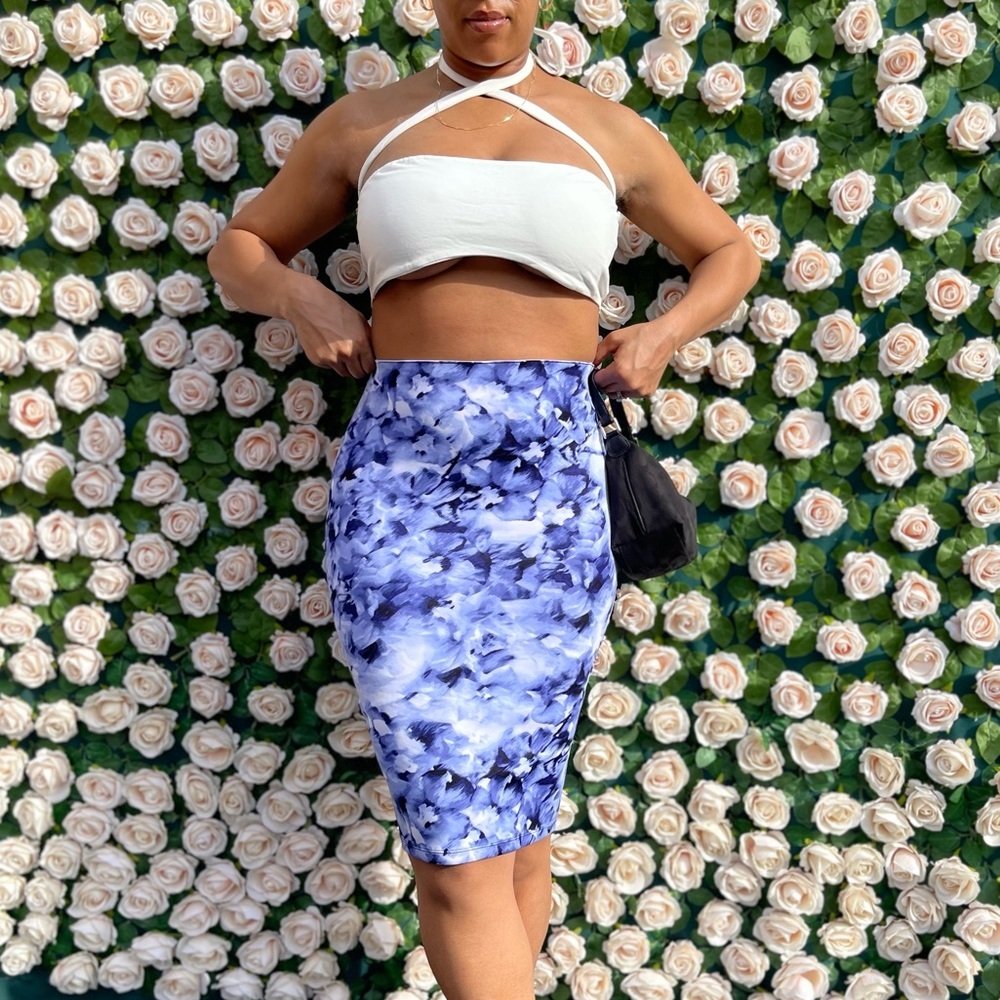 Blue Midi skirt sz XS